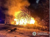 Росіяни атакували Україну «Шахедами» 4 березня. Фото Нацполіції