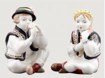 Людмила Івковська. «Гуцул та гуцулка». Баранівський фарфоровий завод, 1959