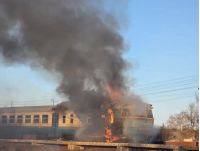 Дрон потрапив тепловозом у хвості поїзда, фото прокуратура