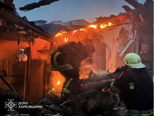 В Харьковской области горели дома, фото ГСЧС