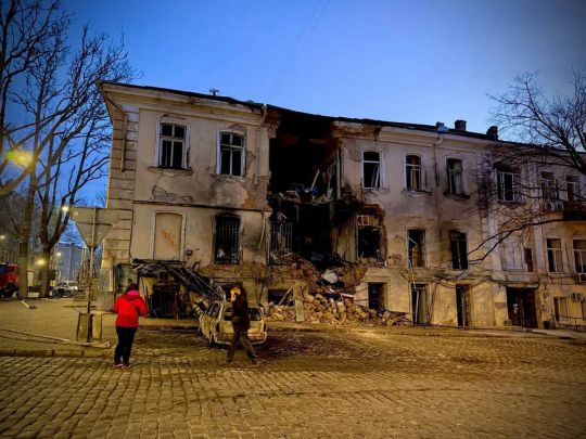 В Одессе "Шахед" разрушил жилую двухэтажку. Фото ГВА