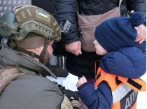 Эвакуация детей из Славянска, фото полиции