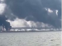 Горит Усть-Луга в россии, фото скриншот видео