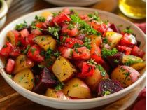 Салат из картофеля и болгарского перца