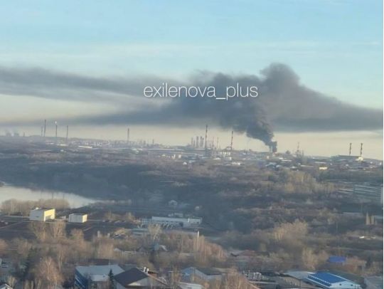 Дроны поразили нефтеперерабатывающий завод в Уфе, фото соцсети