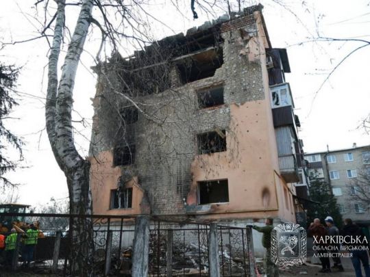 Разрушенное жилье в Харькове. Фото ОВА
