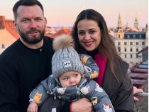 Співачка Slavia з чоловіком та сином