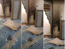 В помещение мечети бросили две бутылки с зажигательной смесью, фото соцсети