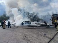 Дроны атаковали заправки на харьковщине, фото ГСЧС