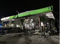 АЗС у Полтавському районі після удару російського БпЛА. Фото Суспільне Полтава