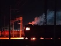Партизани АТЕШ знищили російський військовий електровоз&nbsp;— Фото: скріншот