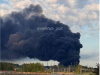 Горить станція нафтопродуктів у Дурикіному, фото соцмережі.