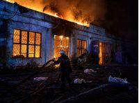 У ніч проти 19 травня росіяни обстріляли Україну 209 БпЛА&nbsp;— Фото: ДСНС Одеської області