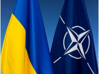 Флаги Украины и НАТО 