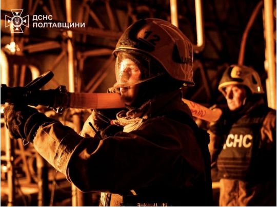 В Полтавском районе был разрушен жилой дом, фото ГСЧС