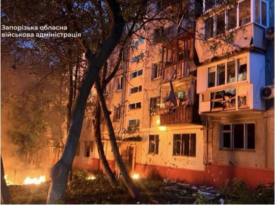 Запорожье получило удары российских БПЛА, фото ОВА