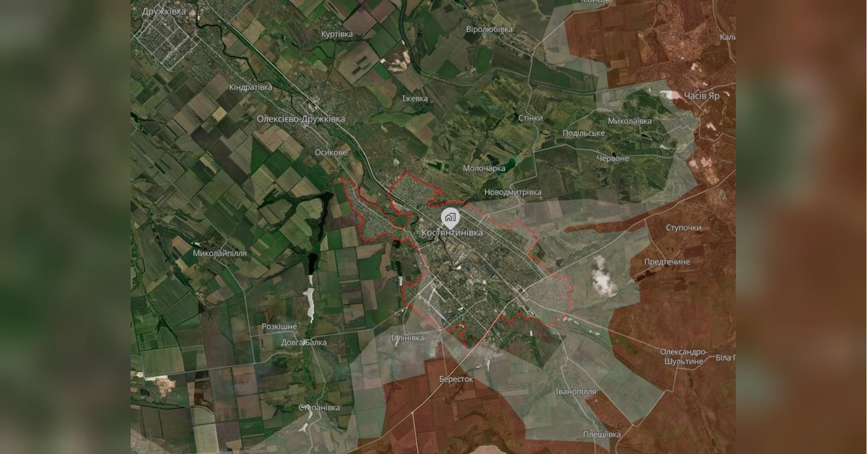 Битва за Костянтинівку: окупанти тиснуть КАБами і намагається взяти місто в напівоточення, — DeepState