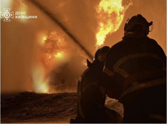 У Бориспільському районі під удар потрапив промисловий обʼєкт, фото ОВА
