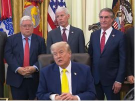 Дональд Трамп підтримав ідею зустрічі Володимира Зеленського з Володимиром Путіним — Фото: скріншот відео