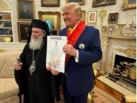 Трамп та грецький православний патріарх Єрусалима Феофіл III