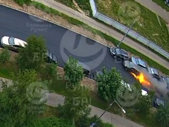 У Підмосков'ї вибухнув автомобіль&nbsp;— Фото: скріншот