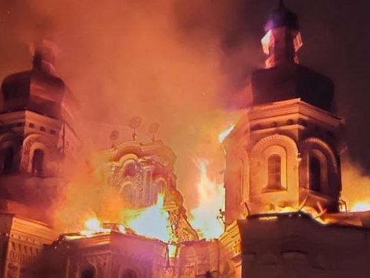 Зруйнований росіянами Успенський собор