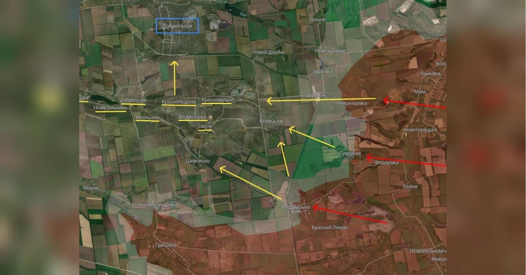 Ворог підбирається до Добропілля: DeepState повідомив про критичну ситуацію на Донеччині