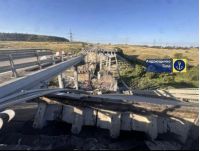 Зруйновано міст на трасі Маріуполь- Донецьк, фото соцмережі