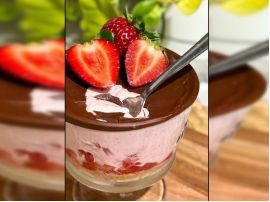 десерт с маскарпоне и клубникой