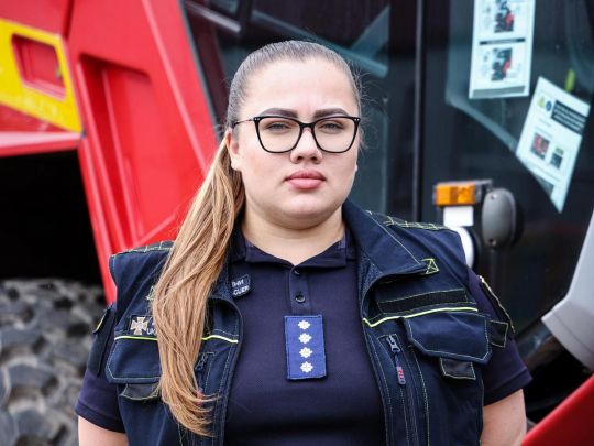 Капитан Ольга Кузина. Фото ГУ ГСЧС в Полтавской области