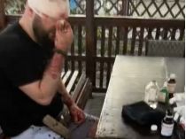 В Затоці відпочивальник побив військового, фото соцмережі
