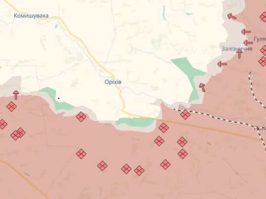 Росія активізувала штурми на Оріхівському напрямі&nbsp;— Фото: Deepstate