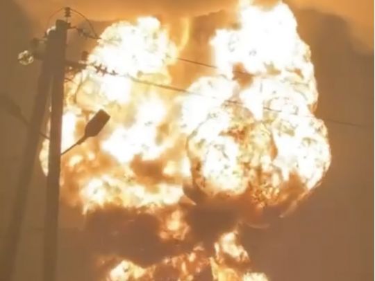 Пожежа на нафтобазі у Ставропольському краї, фото соцмережі