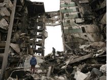 Разрушенный украинский дом