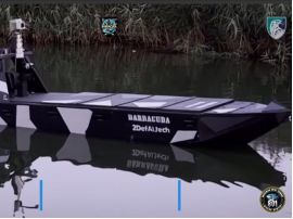 ВМС ЗСУ показали удар морського дрона Barracuda по окупантах&nbsp;— Фото: скріншот відео