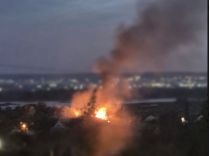 В Энгельсе пожар в районе аэродрома, фото соцсети