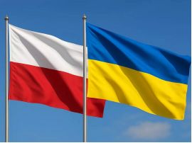 Прапори Польщі та України 