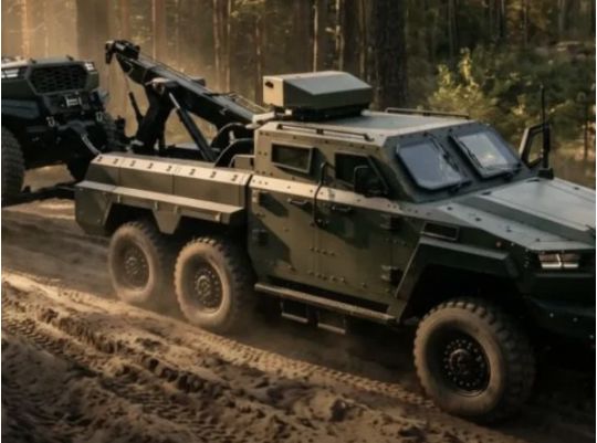 Тягач INGUAR-4 уже выполняет задания на фронте, фото Минобороны
