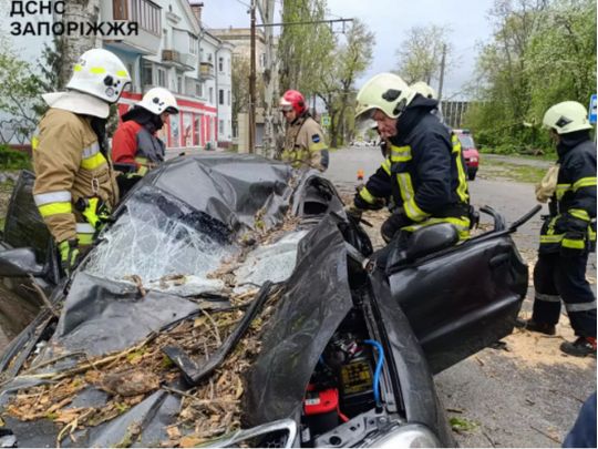 Жертви буревію є у Запоріжжі, Черкасах та у Закарпатті. Фото ДСНС
