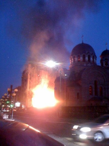 пожар в Свято-Введенском храме