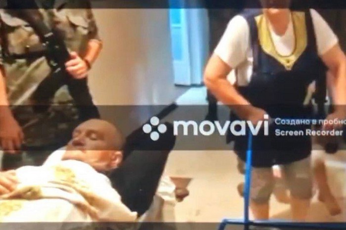 Олександр у лікарні в Донецьку. Скриншот з відео