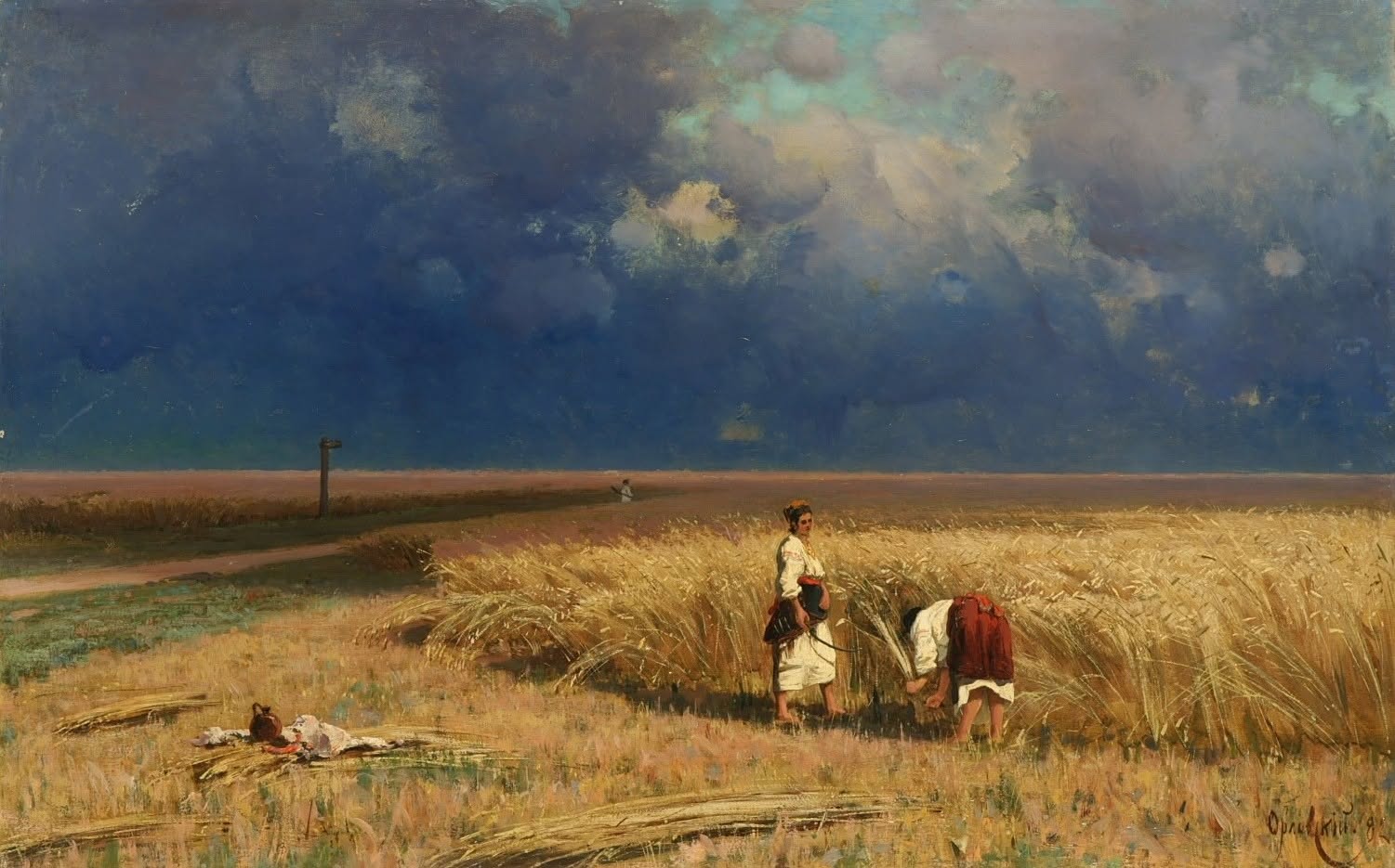 Художник Владимир Орловский (1842–1914). "Жатва"
