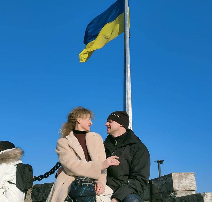 Татьяна с мужем Сергеем, который тоже защищает Украину с первых дней полномасштабной войны