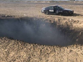 В Мексике обнаружили странный дымящийся кратер