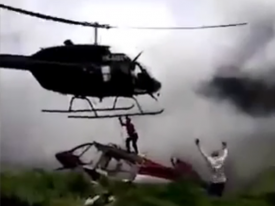 Смертельная посадка: прилетевший на помощь вертолет рухнул на мужчину
