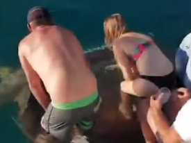 Туристка покормила акулу, а та откусила ей палец 