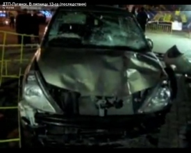 На центральной площади Луганска иномарка травмировала 11 человек